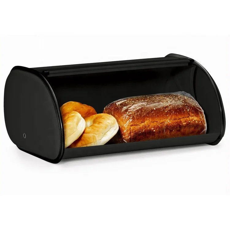 Metal Bread Box for Kitchen Decoration Bread Storage box Food Stainless Steel Container with Large Size Cover