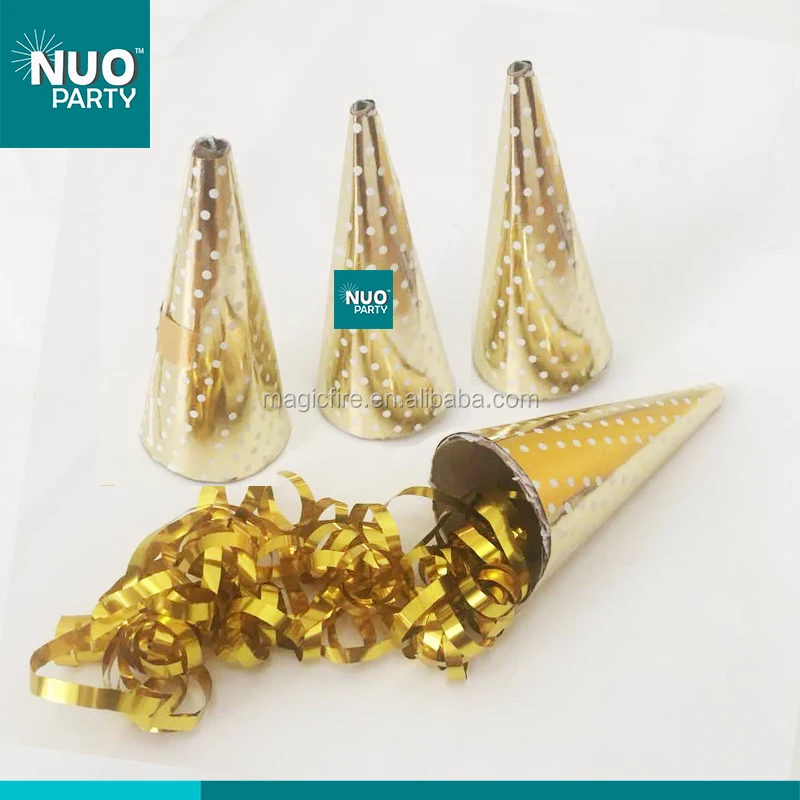 Wholesale small confetti cone party popper fireworks for wedding