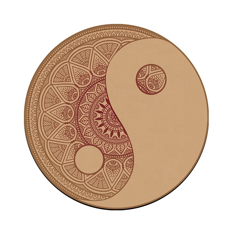 Best seller high quality custom mediation yoga mats non-slip eco friendly eco cork round yoga mat with logo