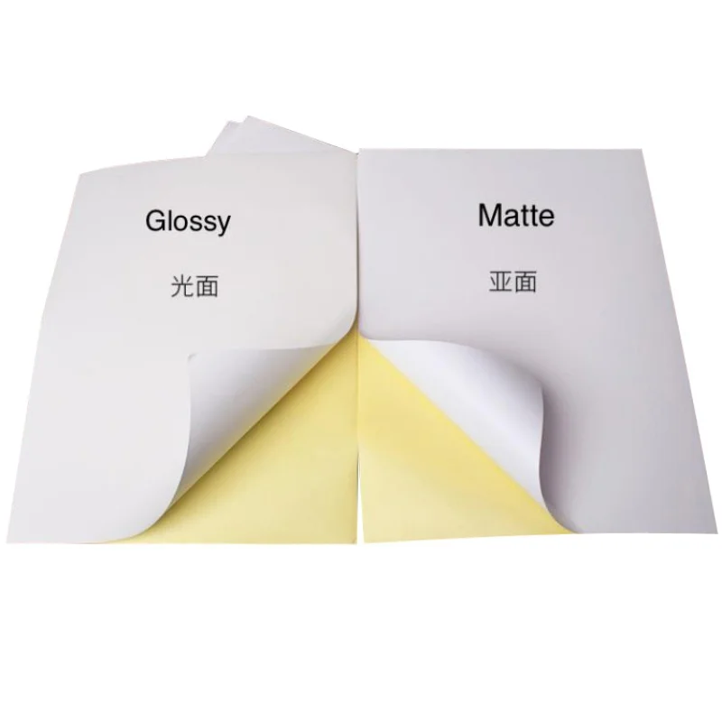 Matte White Sticker Paper 100um Digital Printing On-Demand Color Adhesive Paper for thermal label paper