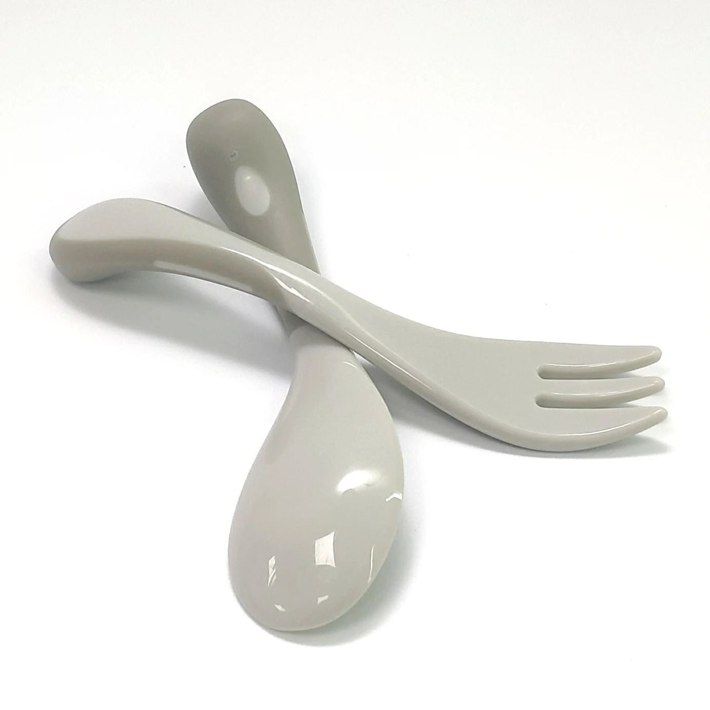 2023 New Bendable Reusable PP Plastic Children Tableware Toddler Kids Baby Products Training Spoon Fork Set
