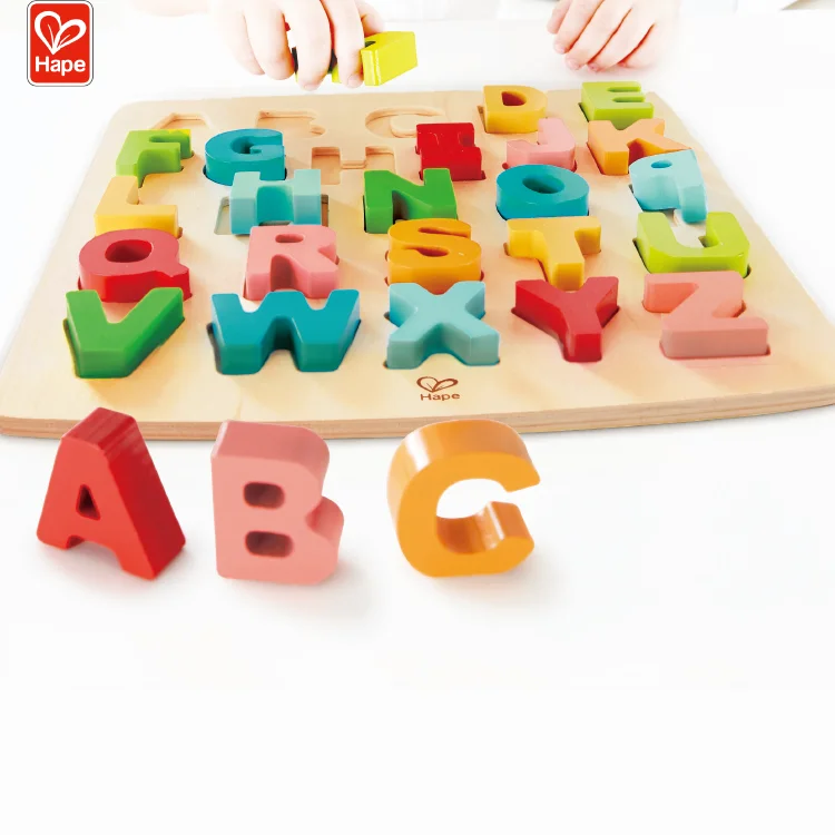 Wooden Early Learning Educational Toys Alphabet Numbers Letters Puzzle Set