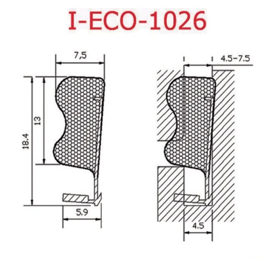 PE+ PU foam seal wooden window rubber door window strip seal