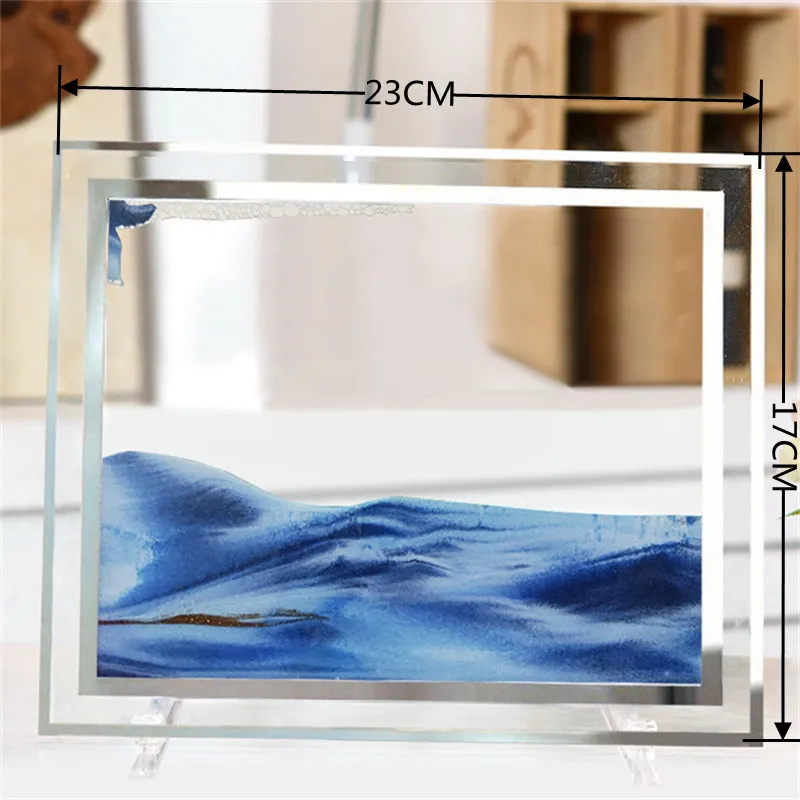 7 Inch Square Hourglass Quicksand Color Painting Suitable For Home Office Hotel Decoration