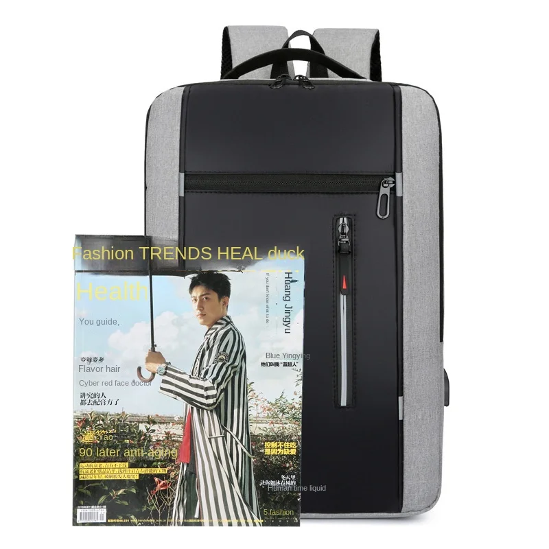 High Quality Print Logo Men College Anti Theft Water Resistant Travel Luxury Usb Bagpack Laptop Back Bag Pack