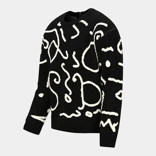 Korean Fashion Oversized Luxury Knitwear Winter Jacquard Chunky  Knitted Zip Up Cardigan Pullover Sweater Jumpers For Men