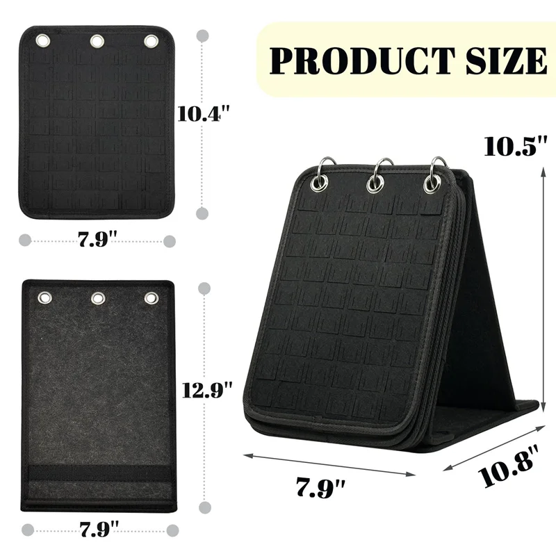 Enamel Pin Display Holder Pins Collection Storage Organizer Case Pin Display Binder Stand with 3 Binders and 5 Pages