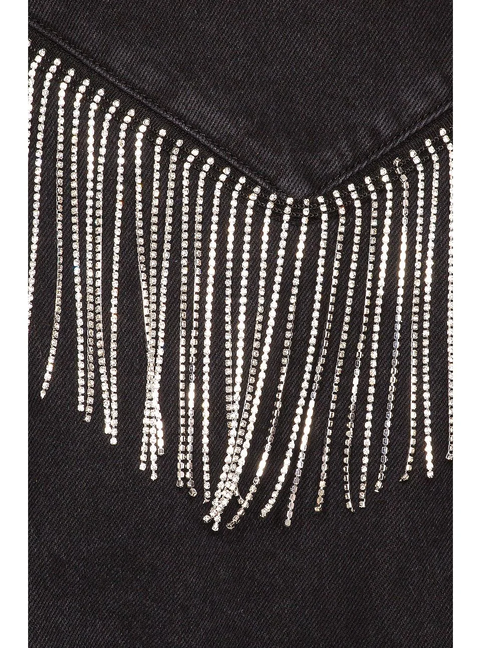 Bulk Wholesale Women Designer Jackets Rhinestone Fringe Tassel Formal Jean Jacket with Logo