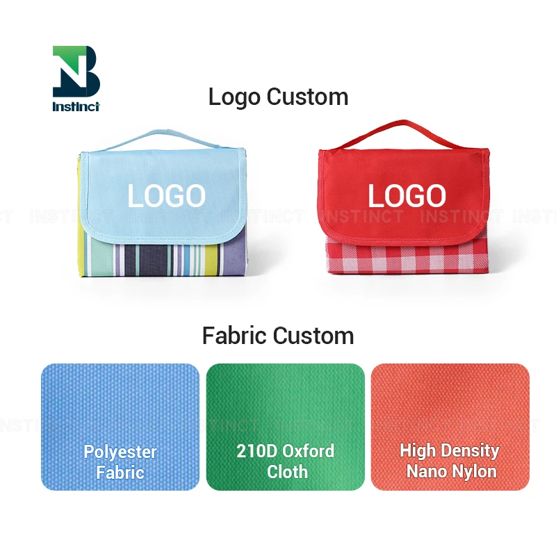 INSTINCT Wholesale waterproof beach picnic blanket oxford foldable beach mat for hiking