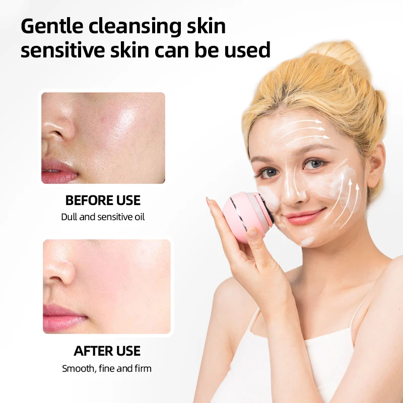 Factory Customized 10-in-1 sonic cleansing brush face without hand numbness waterproof high frequency silicone ems face machine