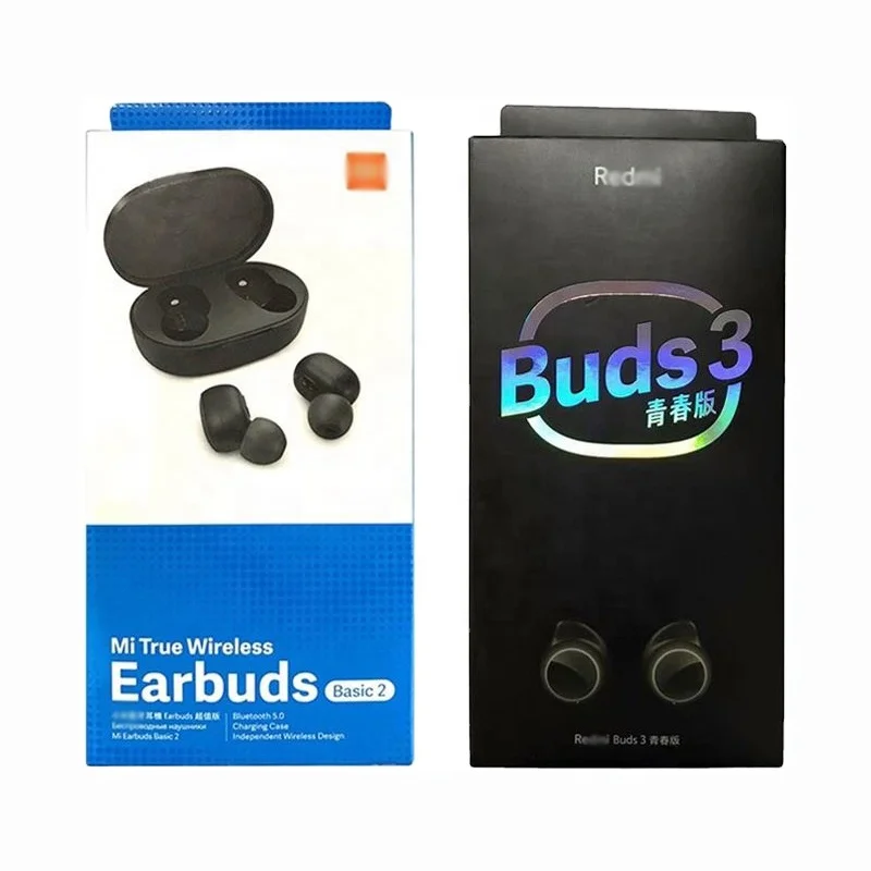 Wireless BT Tws Earbuds Xiaomi Redmi Buds 3 & 4 lite Earphones 2 Basic AirDots 2 Earbud & in-ear Headphones