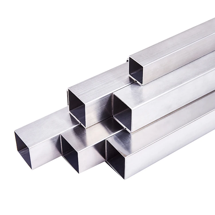 Vinmay Mill Foshan Industrial   1 Inch Stainless Steel Square Tube  Size 201 304 316L  Satin Polished  Stainless Steel Pipes