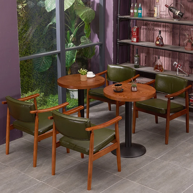 Модный молочный чай десертный магазин кофейный западный ресторан стол для переговоров и стул в современном простом стиле для отдыха