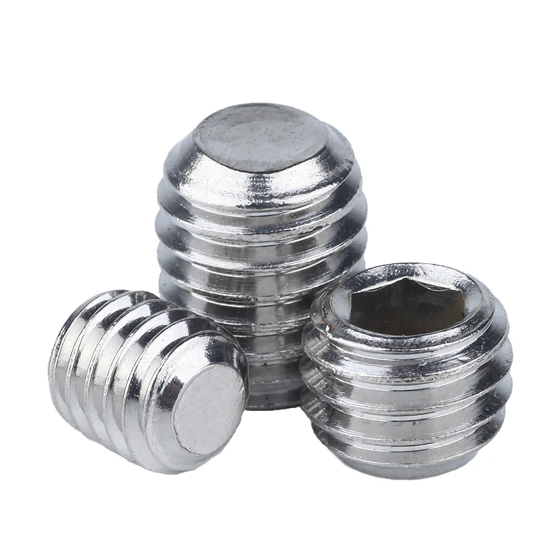DIN916 Stainless Steel 316 M3 M4 M5 M6 M8 M10 M12 Cup Dot Hexagonal Socket Set Screws Grub Head Screws