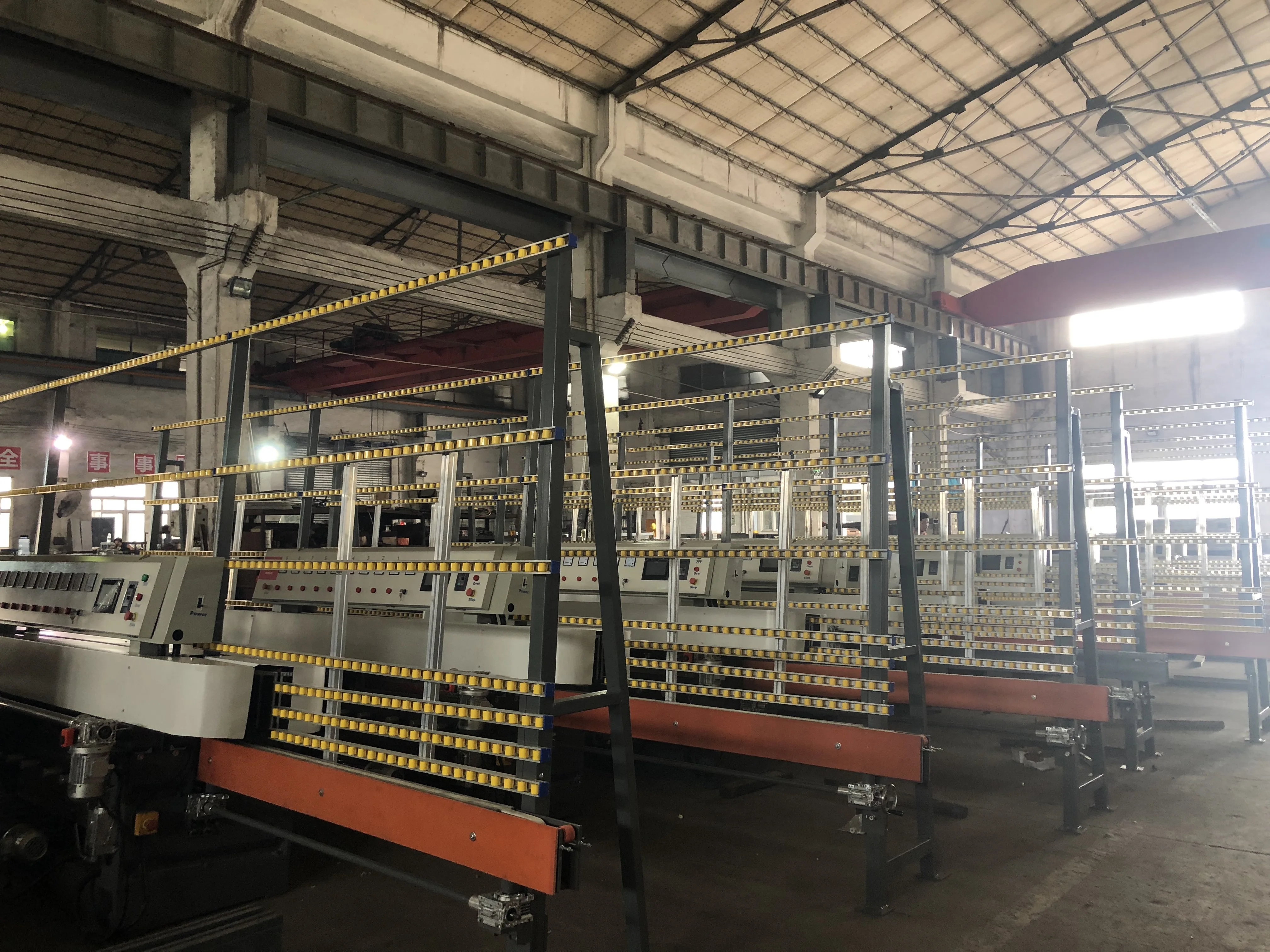 9 stones Glass door window straight line edger machine/glass edge polishing machine