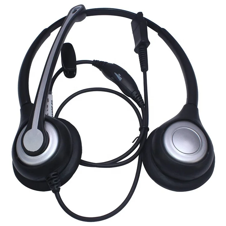 Binaural Call Center гарнитура с микрофоном шумоподавлением и быстрым