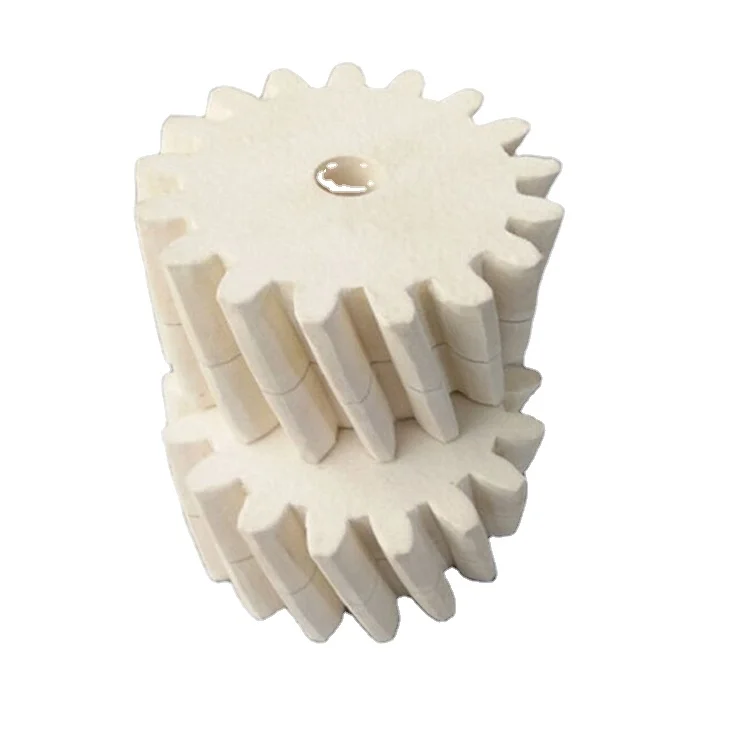 Special Offer Industrial Use Oil Absorbing Pure Felt Grinding Wheel Spur Gear White Wool Felt Gear For Machinery