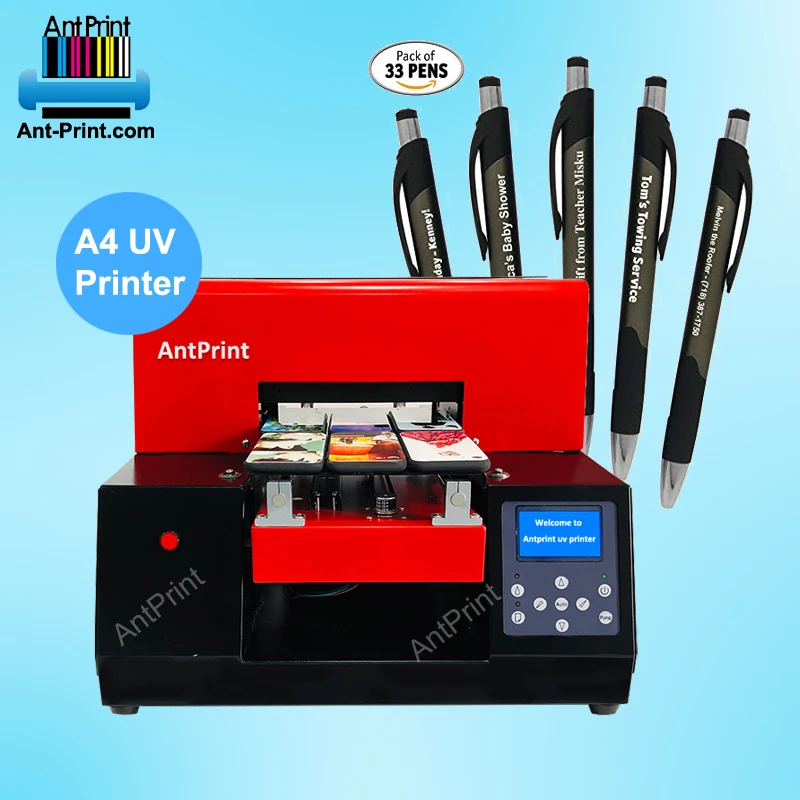 Multifunctional a4 portable direct uv printer for printing on plastic glass uv printer a4 with white system