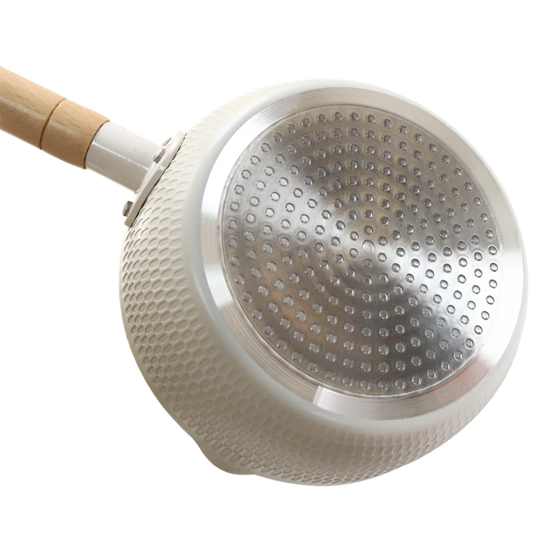 Hot Sale Stainless Steel Kitchen Steamer Boiling Baby Pot Grill Milk Pot Nonstick Cookware With Wooden Handle