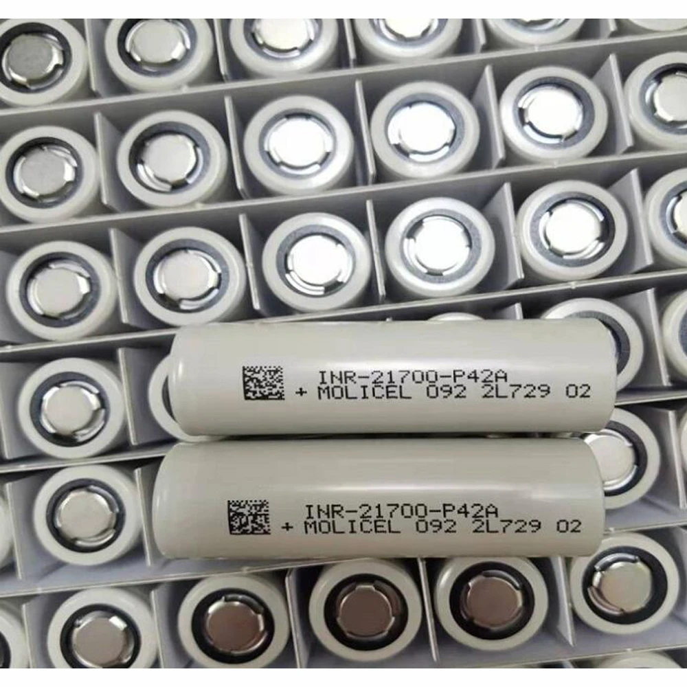Original Taiwan Molicel Inr 21700 4200mah 30a Battery P42a 3.7v Rechargeable 21700 Battery for Flashlights