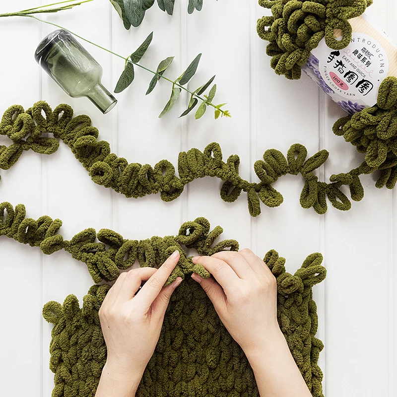 Yarncrafts синель Мягкая петля нить ПРЯЖА ручная вязка необычная крупная полиэфирная пряжа