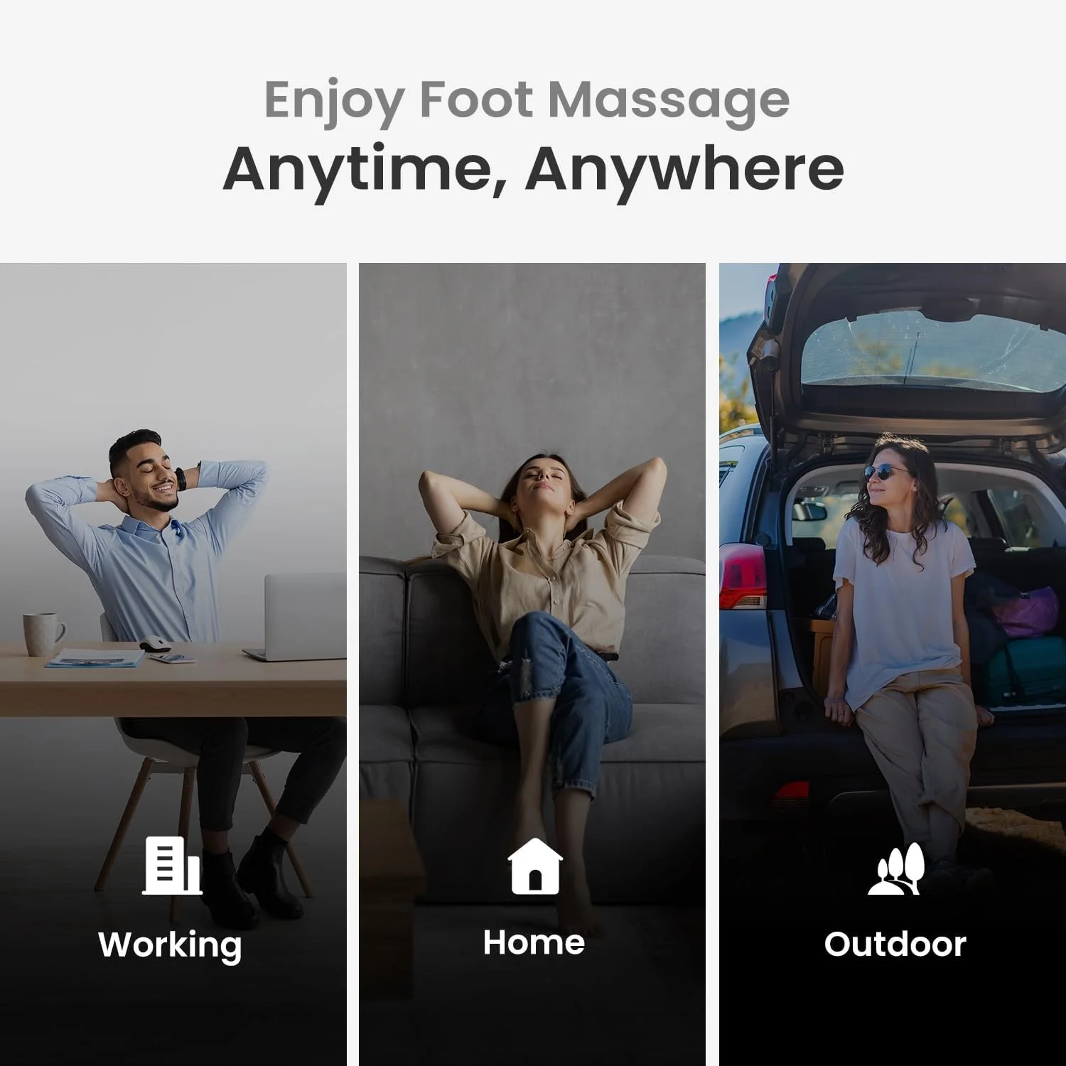 Shiatsu Foot Massager Electric Heat Kneading Foot Massage Machine Rolling Air Compression Effective Pain Relief Therapy