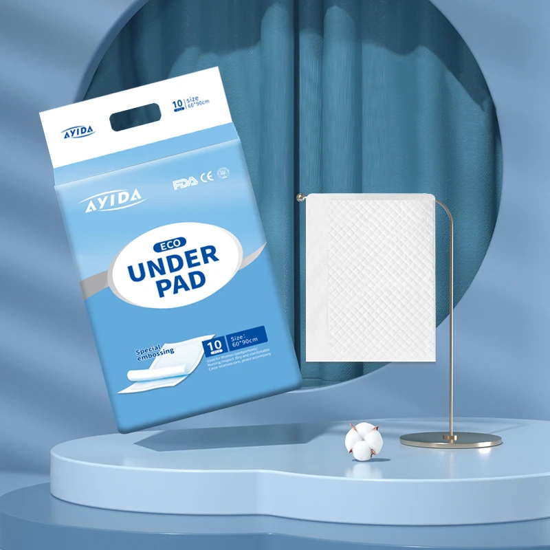 Heavily absorbent waterproof adult disposable fluff incontinence under pad manufacturer good premium surgical nursing underpad