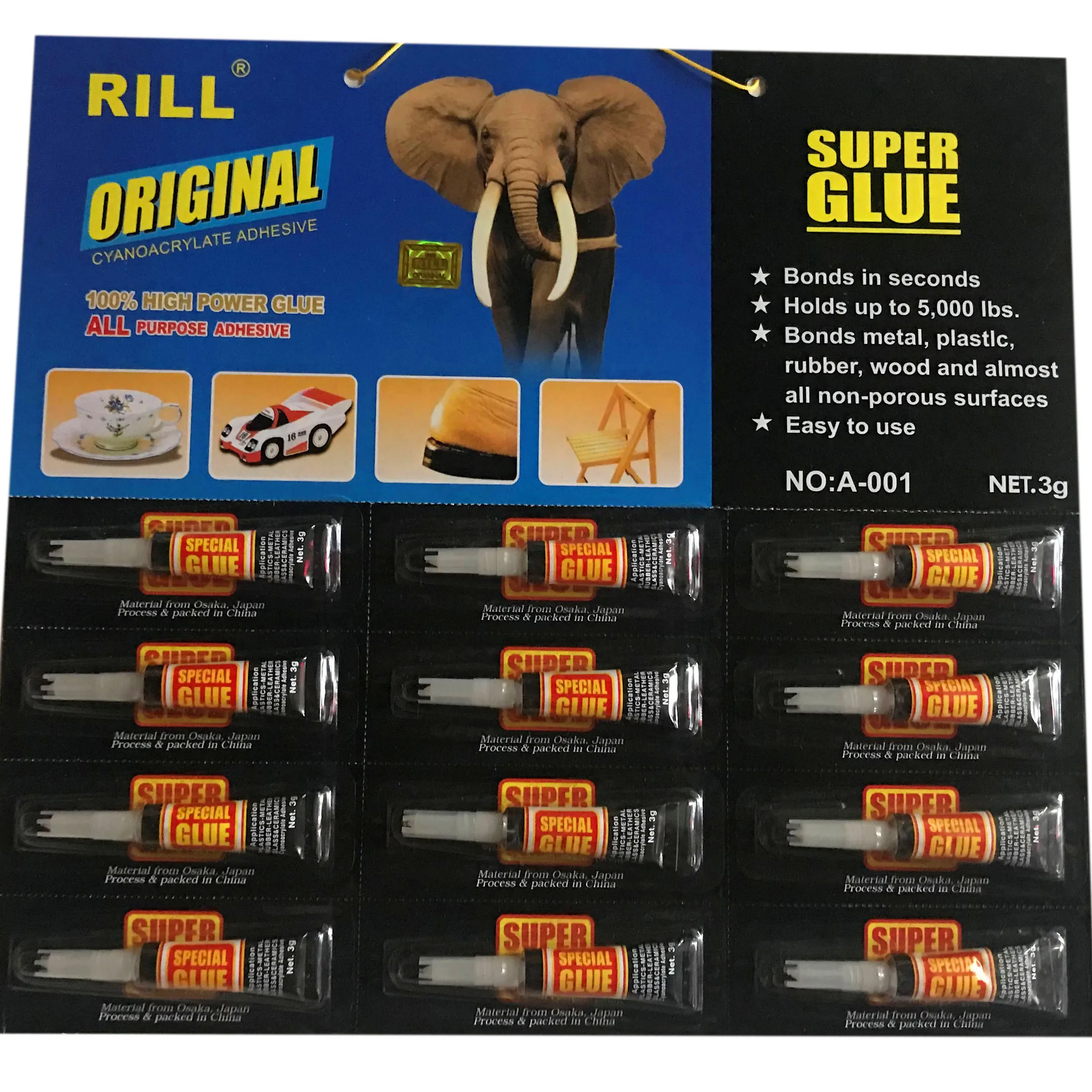 Циноакрилатный клей, супер клей, Быстрый мгновенный клей