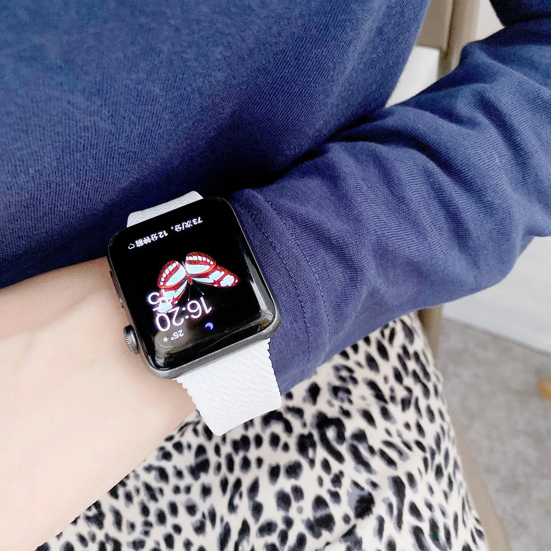  Силиконовый эластичный плетеный шнур соло петли с клеем для Apple iWatch серии 6 ремень браслет pulsera прокладывания проводки con