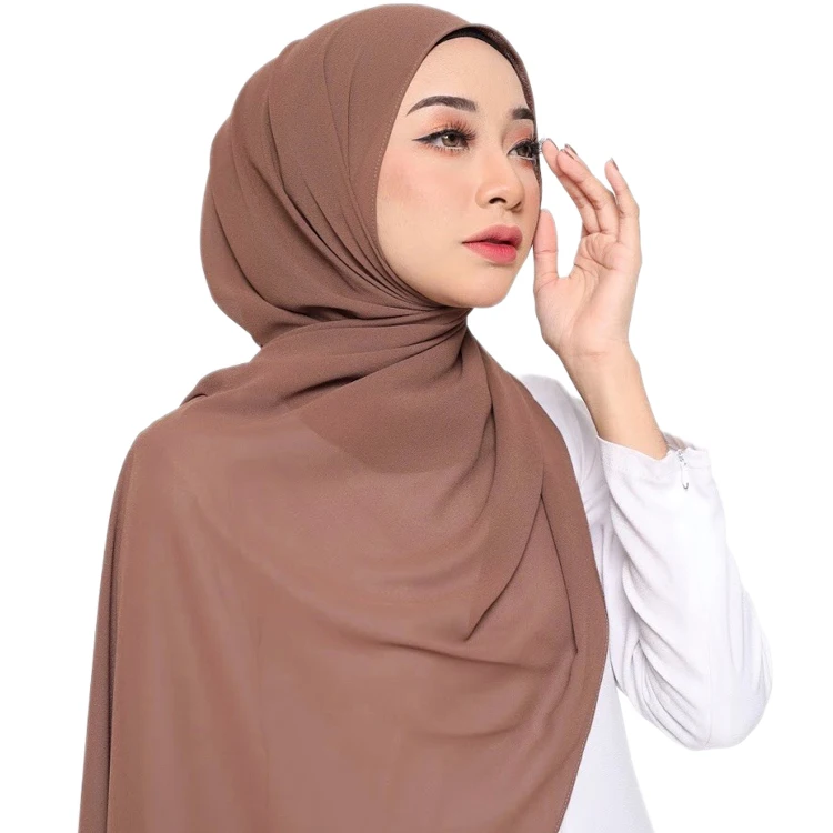  Высокое Качество мусульманские borong tudung Женская шаль плотная пузырь шифон хиджаб