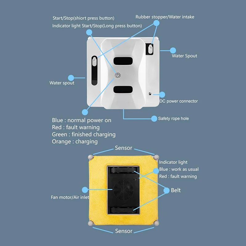 OEM Automatic Glass Skyscraper Cleaning Robotic Windows High Rise Building Square Washer Robot Cleaner Electric Window Cleaners