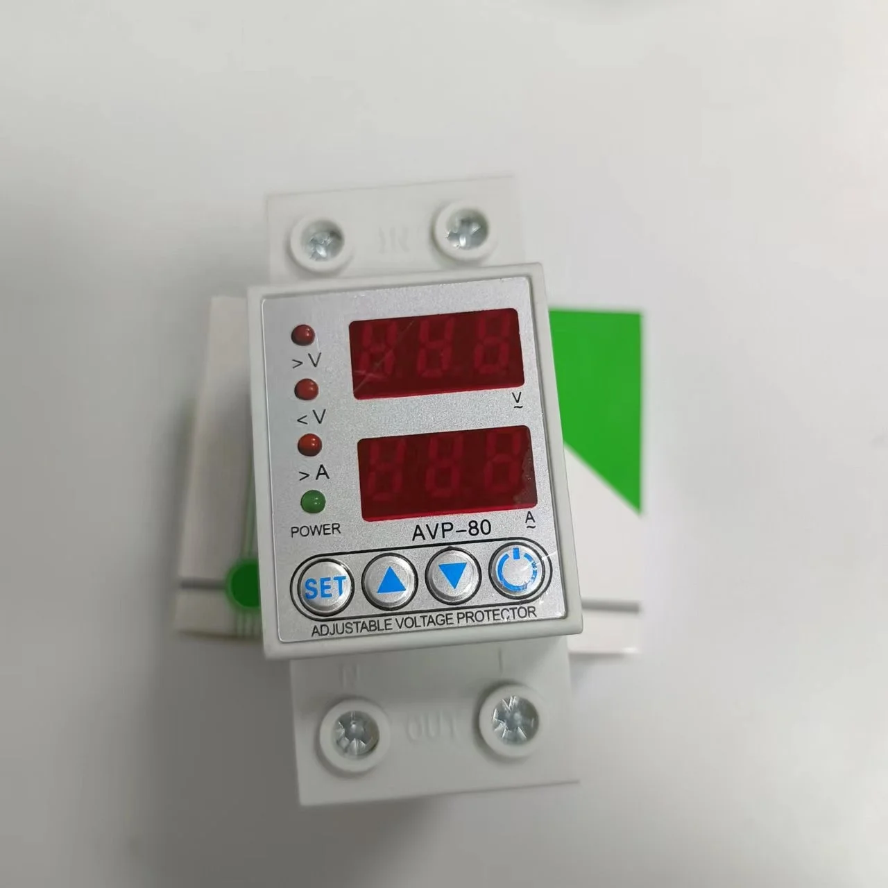 80A 230V Din rail adjustable over voltage and under voltage protective device protector relay with over current protection