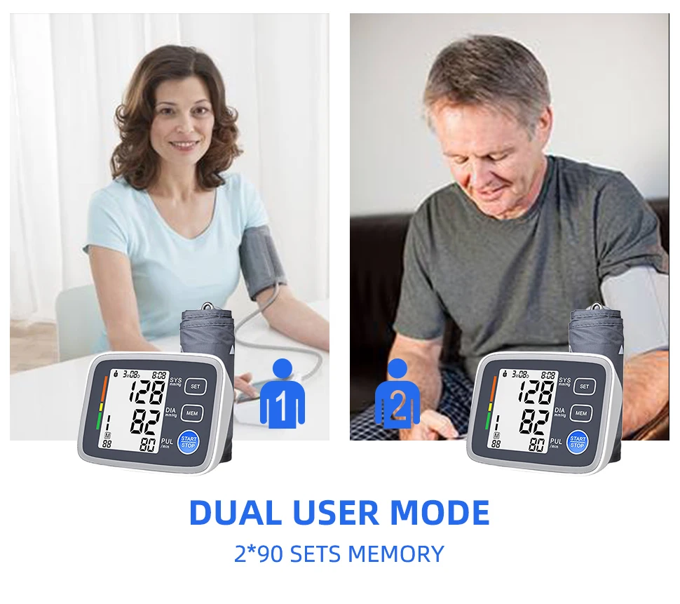 Wholesale Electronic Blood Pressure Machine Tensiometer Digital Upper Arm Blood Pressure Monitor with Large Cuff