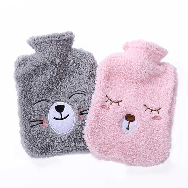 2L PVC HOT WATER BAG Plush Cloth Hand Warmer Student Explosion-Proof Rubber Hot Water Bottle With Cover