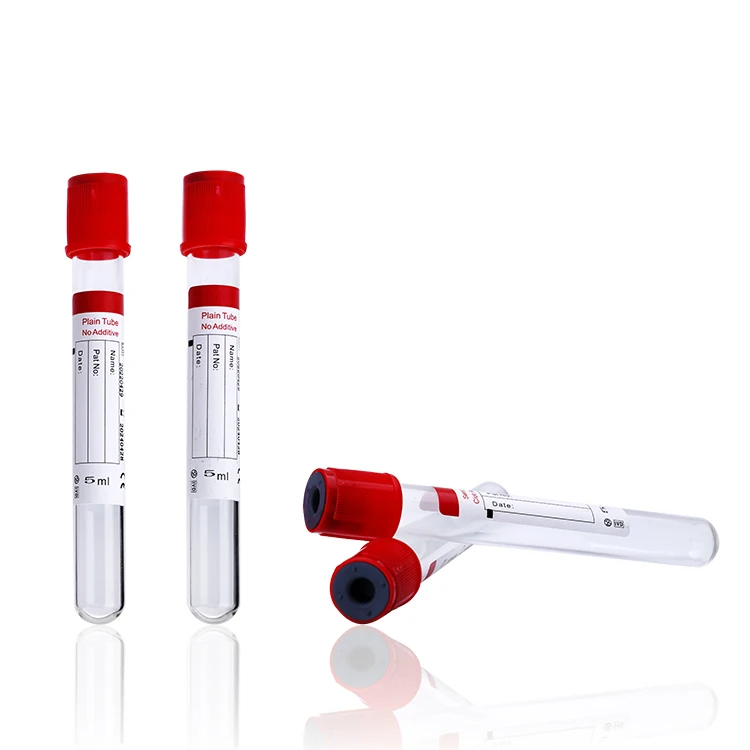 Vacutainer No Additive Blood Collection Tube Medical Sample Test Tubes 1-10ml Blood Draw Tube Ce ISO Needle Price in China