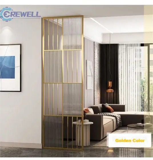 folding screen room divider hot sell wall partition stainless steel matted rose gold laser cut panel for interior design