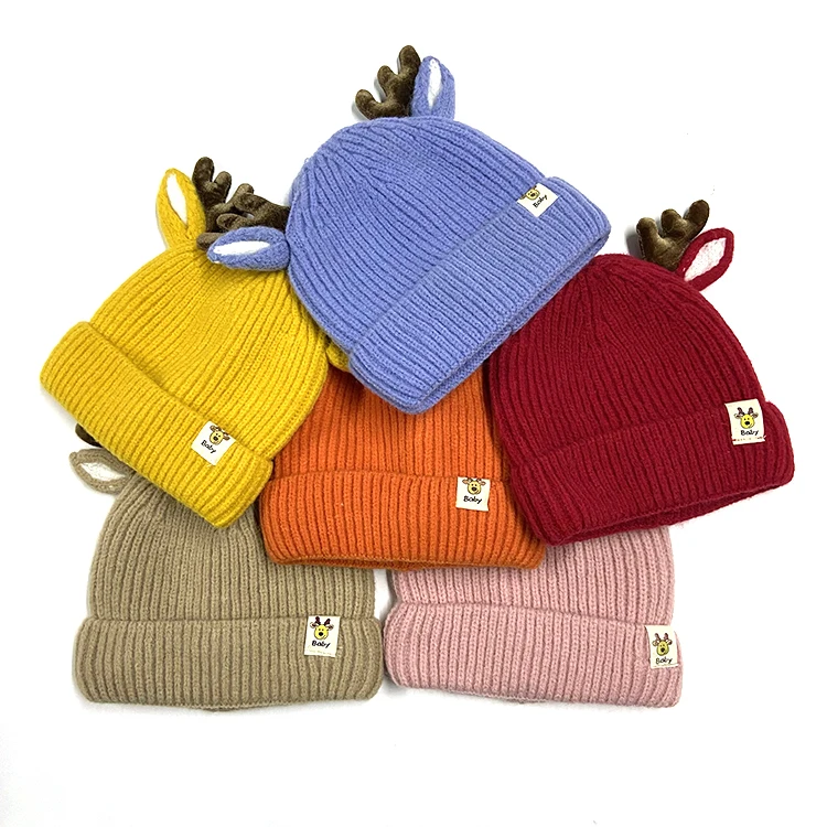 Новое поступление, Детские шапочки для мальчиков и девочек, милая вязаная сохраняющая тепло зимняя шапка для младенцев, детская шапка на заказ