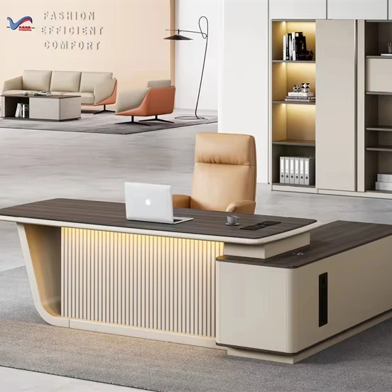 Заводская цена индивидуальный современный дизайн исполнительный роскошный бизнес генеральный директор босс офисный стол