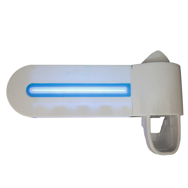 Disinfection 99.99% Dental Oral Care Wall Mounted Automatic Toothpaste Dispenser UVC Sanitizer Box UV LED Toothbrush Sterilizer