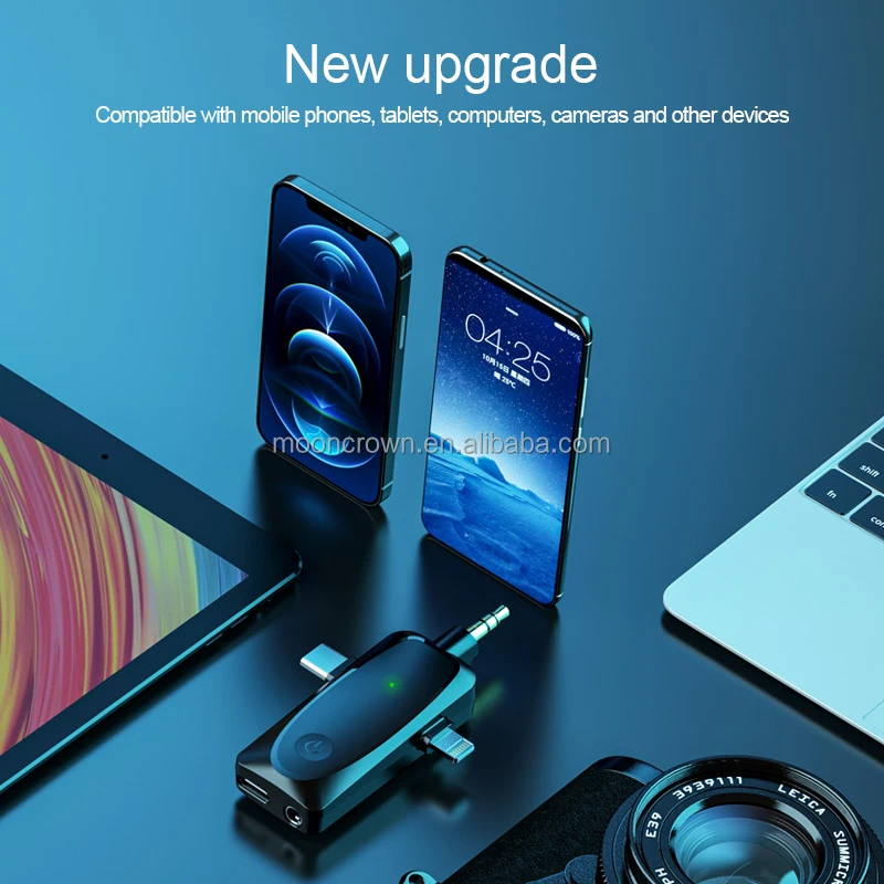 Professional Mini Wireless Mic 3 ports Laptop best dual Wireless Lavalier Microphones for Teacher Recording news reporter