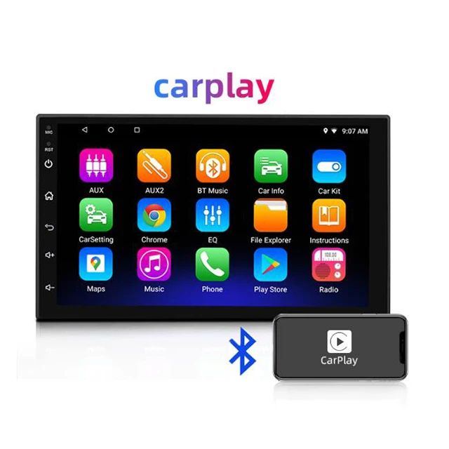 Wholesale Universal 7 Inch Android Vertical Touch Screen With Apple Carplay Wifi Blue Tooth GPS Navigation Android Screen Car