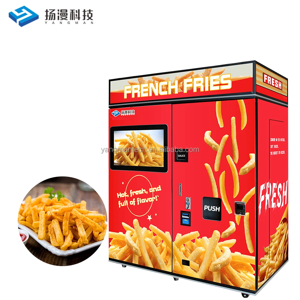 Smart Vending Machine French Fries Onion Rings Making Machine For Shopping Center
