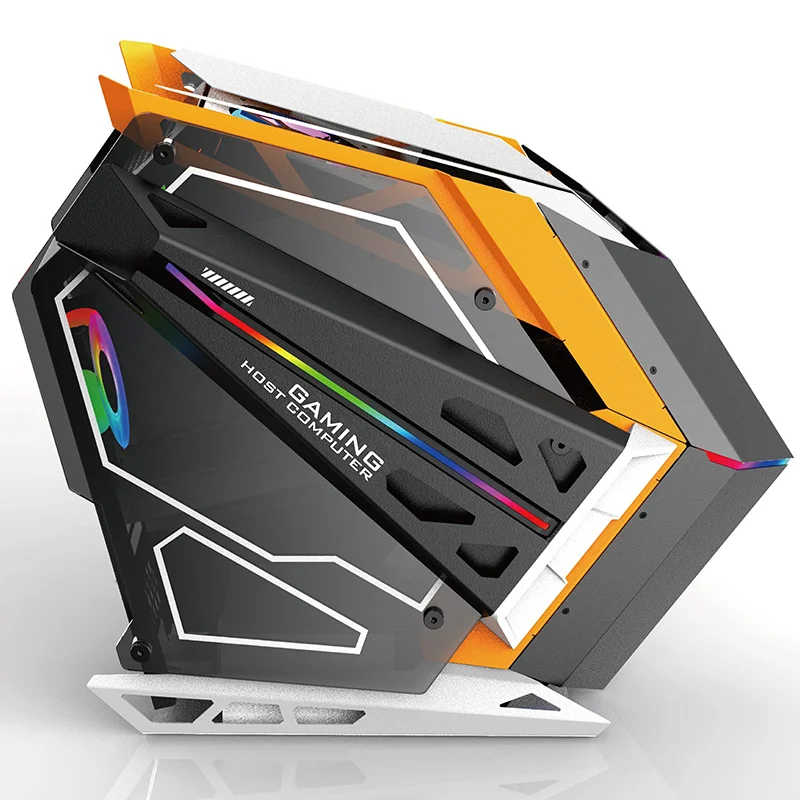 2021 г. высококачественный игровой корпус Micro ATX компьютерный со светодиодной подсветкой для ПК