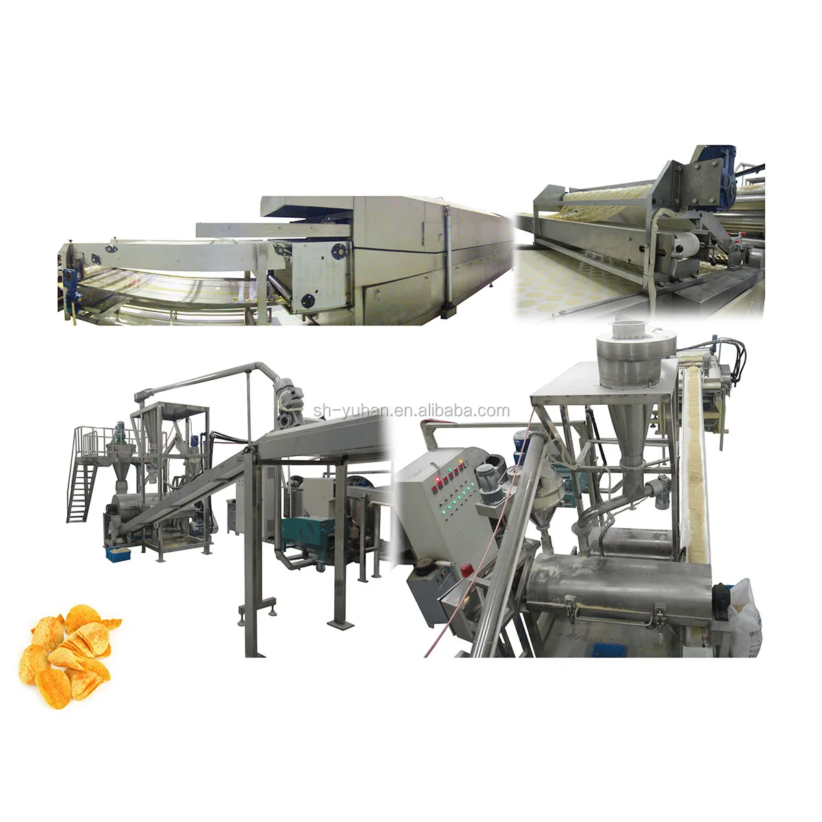 Fully Automatic Industrial Production Line Compound Potato Chips Making Machine Price