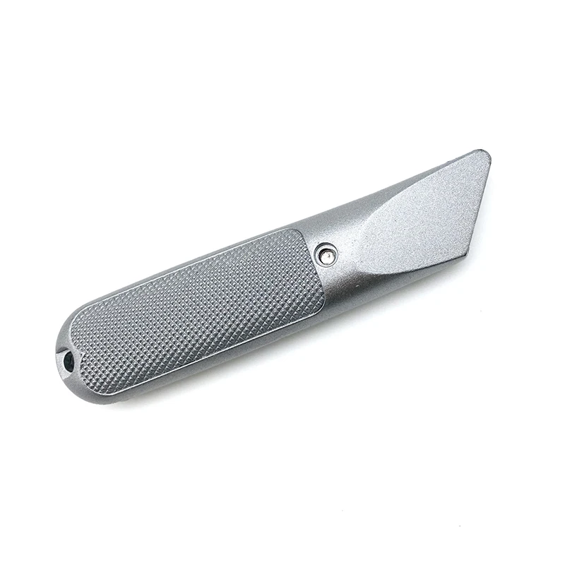 RX29124 Aluminium alloy hand metal utility knife fixed blade cutting paper box leather pvc cutter utility knife