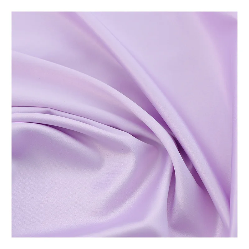 Wholesale In Stock Anti Static 97%Polyester 3%Spandex 2 Way Stretch Shiny Silky Satin Fabric Sold By The Yard For Dress
