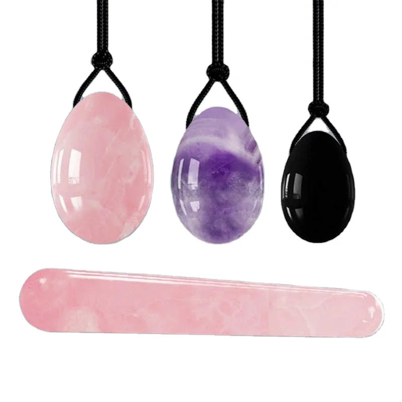 Yoni egg massage stone carved in rose quartz Yoni egg female training pelvic floor muscle Kegel exercise