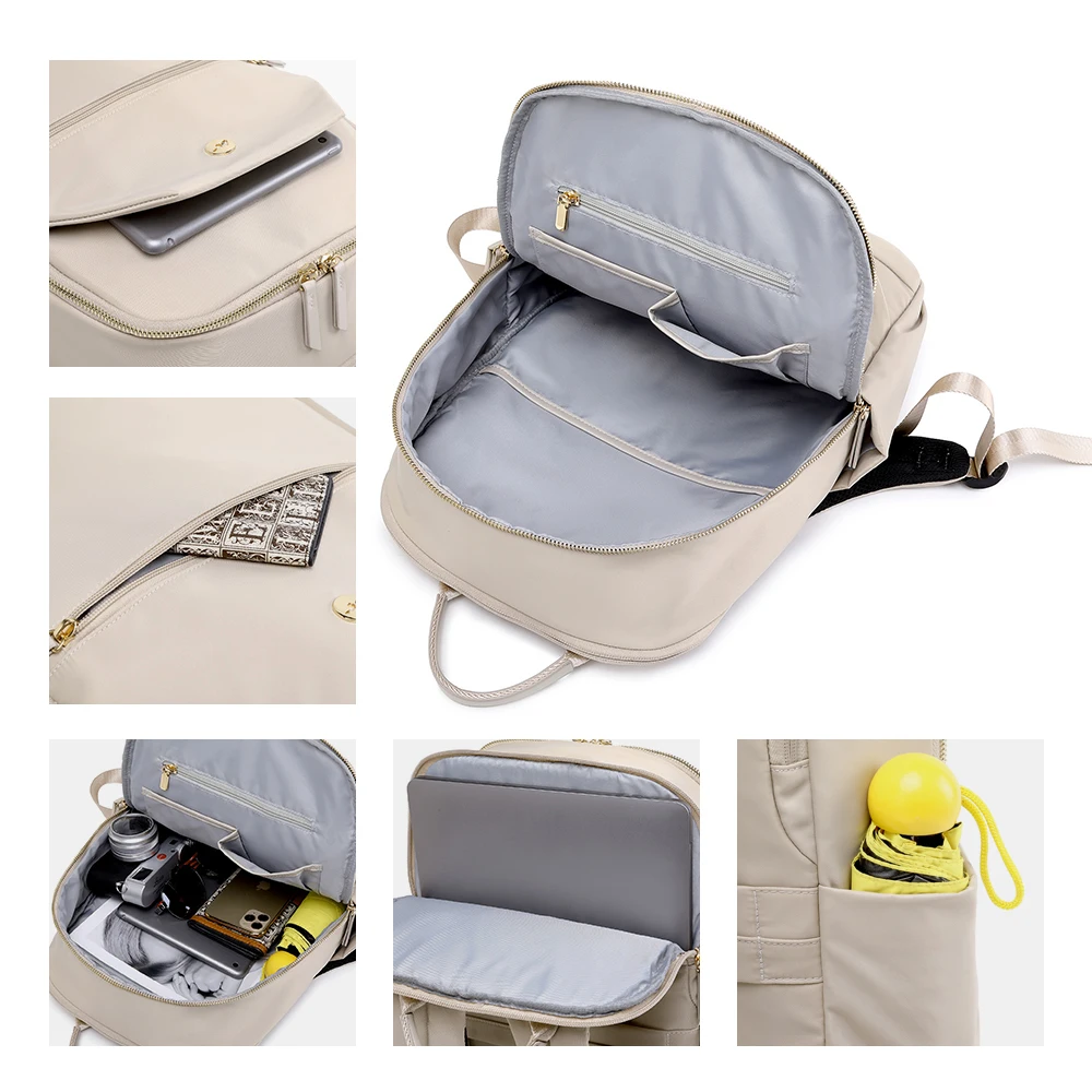 2023 Laptop Backpack Bag Large Capacity Multifunction Pink Soft Fashion Black High Quality Waterproof USB Charger Backpack Smart