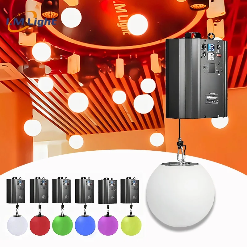 China wholesale 3d effects led kinetic lights system RGB winch kinetic led ball light dmx for wedding party disco