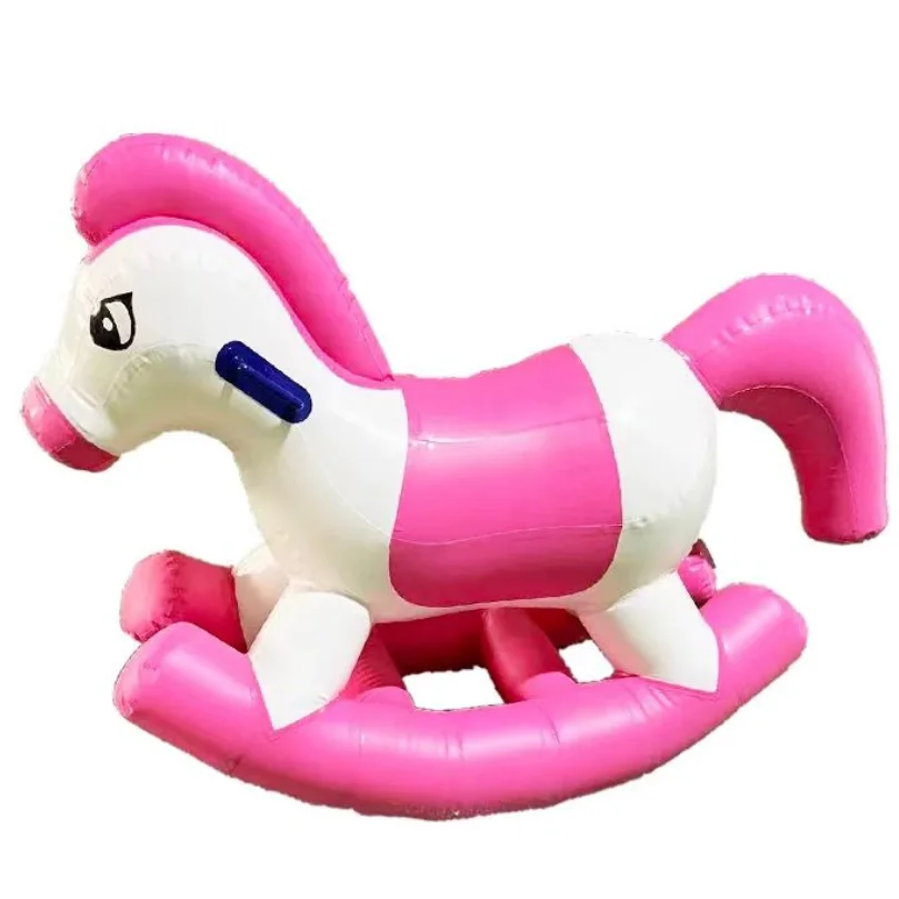Hot selling commercial inflatable toy game kids favorite closed horse rocker toy wholesale small inflatable sport game